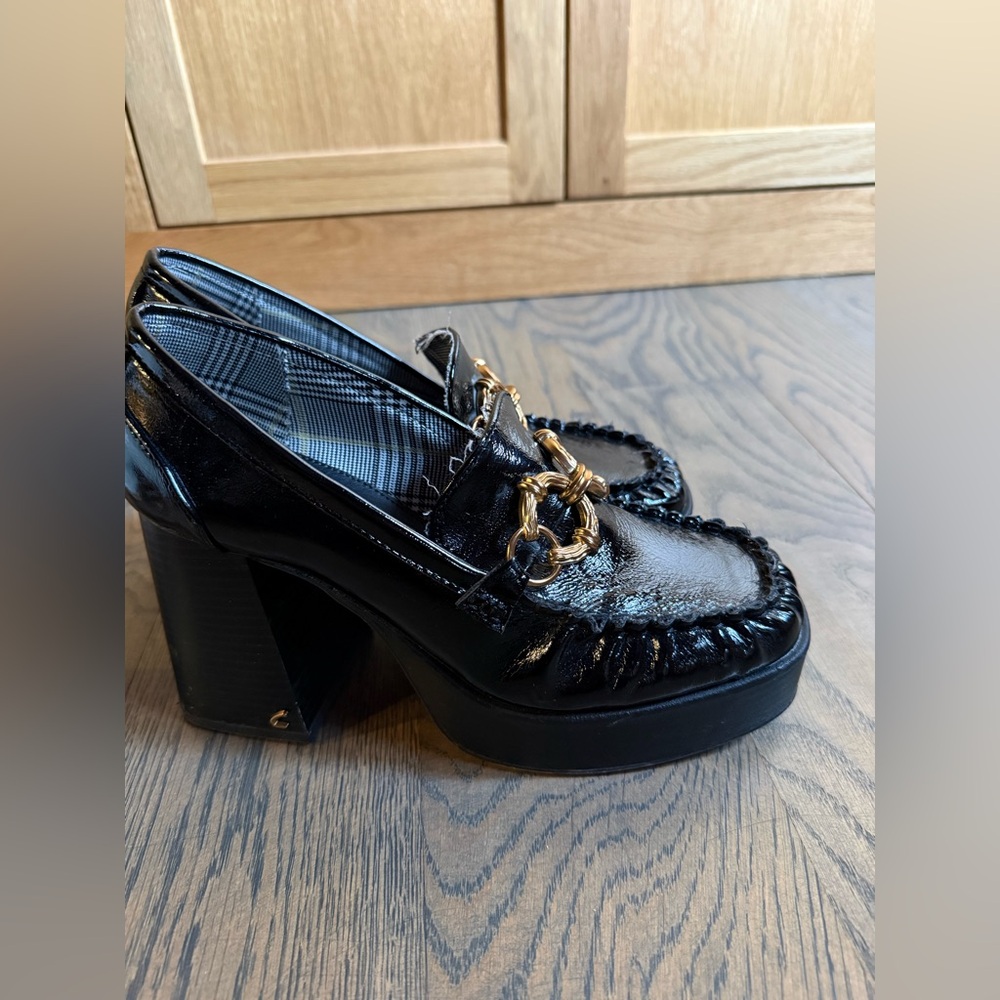 Circus NY by Sam Edelman Susie platform loafers in black gloss, size 9 EUC. - Picture 3 of 7